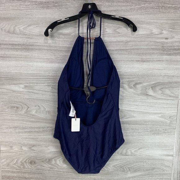Ted Baker Pikaa Navy Halter Swimsuit - Picture 3 of 4